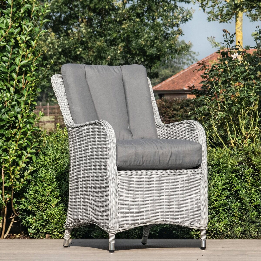Ascot 4 Seat Round Rattan Dining Set with Weatherproof Cushions