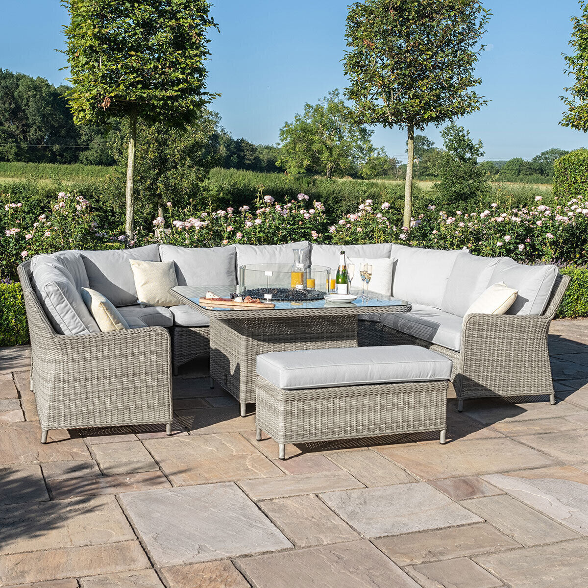 Oxford Royal U-Shaped Rattan Sofa Set