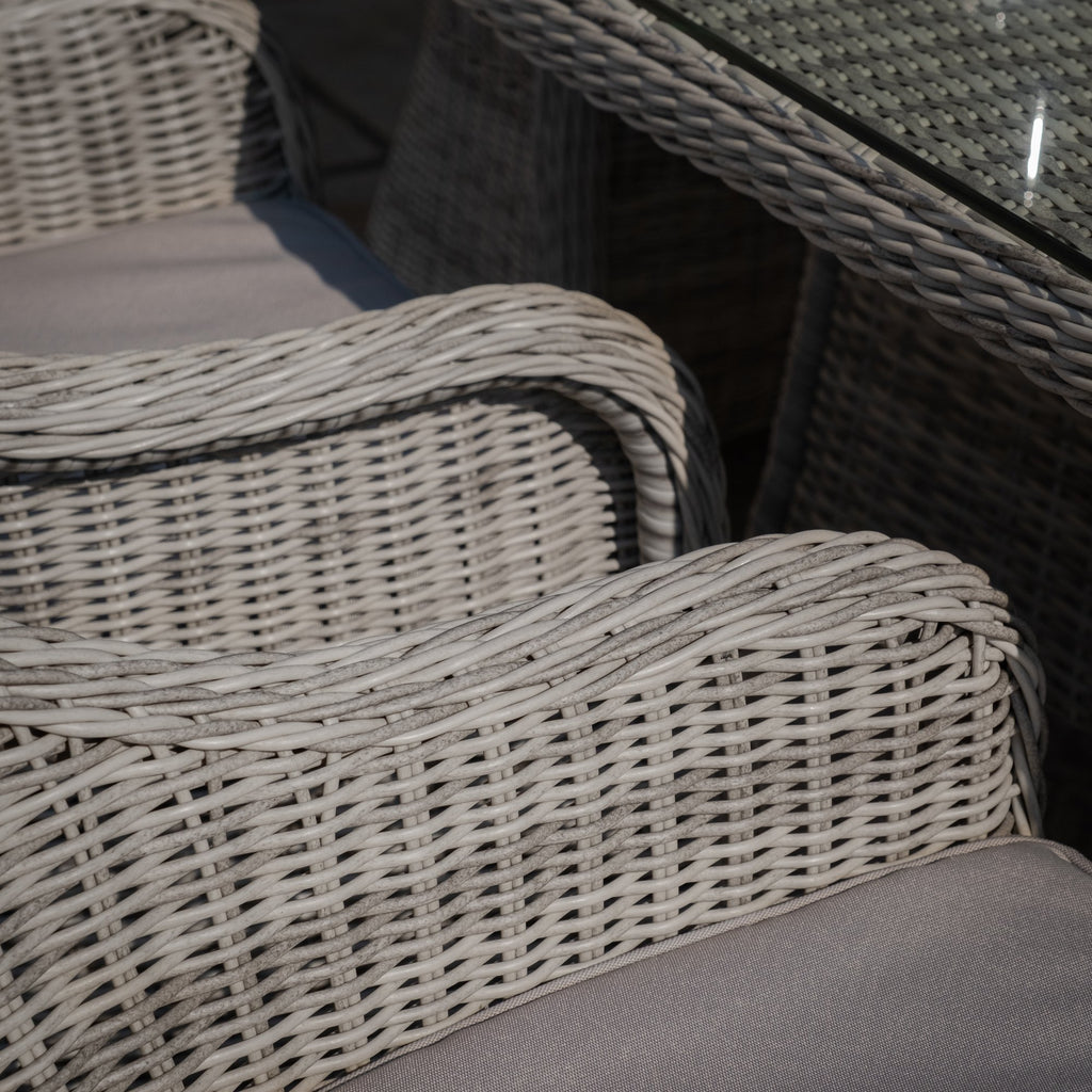 Oxford 6 Seat Oval Dining Set with Heritage Dining Chairs & Woven Lazy Susan